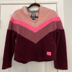 Fuzzy Sherpa in pink and burgundy